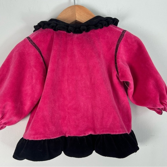 Vintage Disney Babies Minnie Mouse Sweater Pink & Black 0-6M Baby Girl - Picture 2 of 5